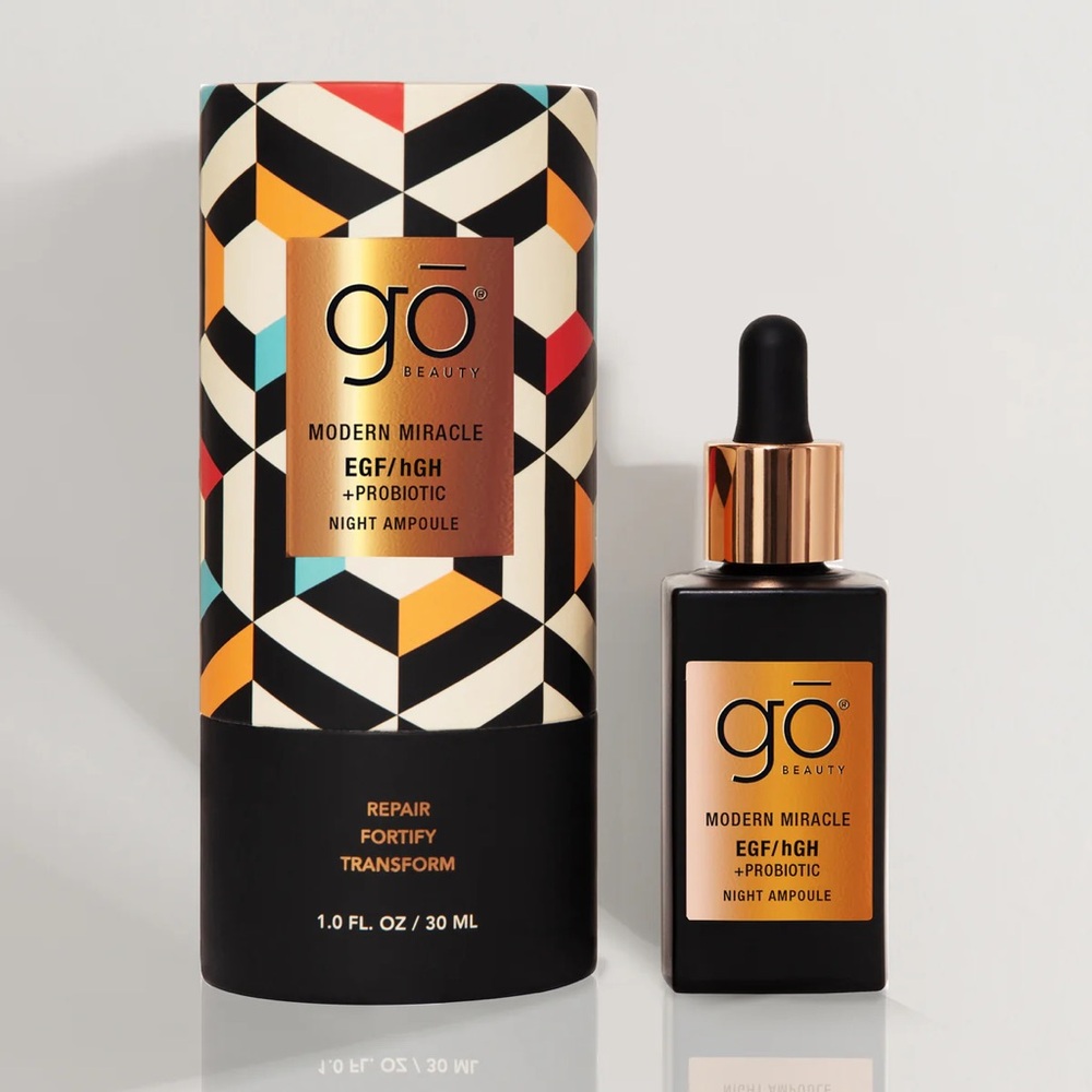 Black and Gold Skincare Serum with Dropper